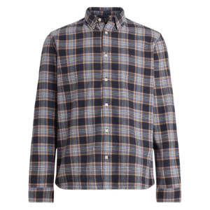 AllSaints Ventana Checked Relaxed Fit Shirt - Marine Blue